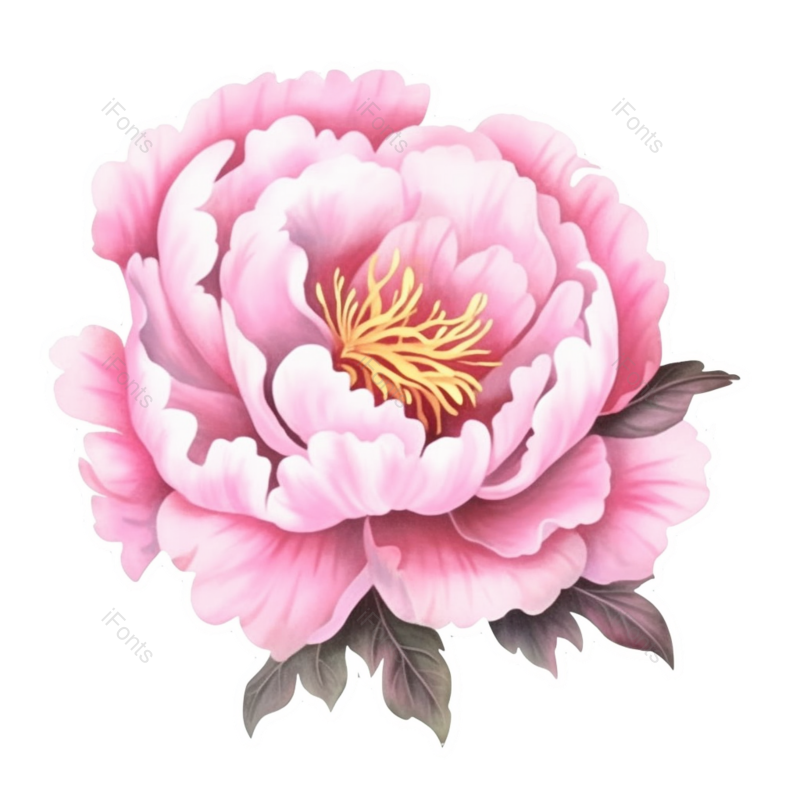 粉红色的花图片,灰色背景元素,PNG,免抠素材